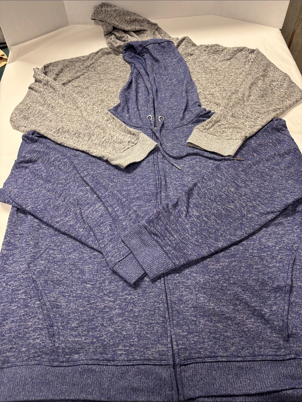 Lot of 2. Women’s Zip Hoodie — Blue & Gray